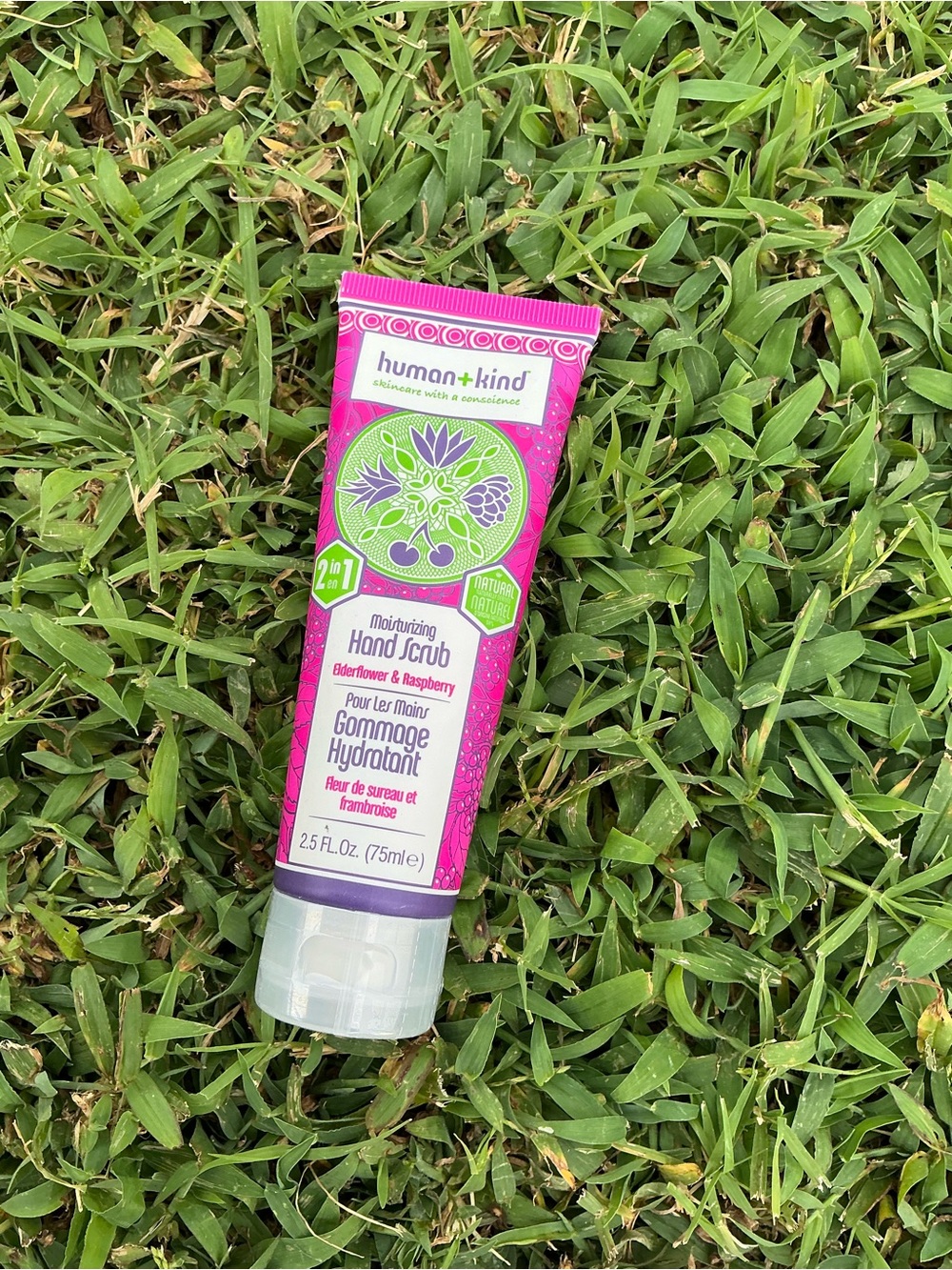 Humankind Pink Elderflower & Raspberry Hand Scrub Tube